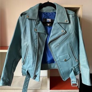 Vintage leather motorcycle jacket